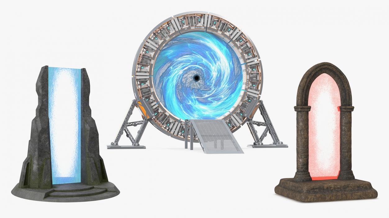 3D Fantasy Portal Gates Collection 2 model