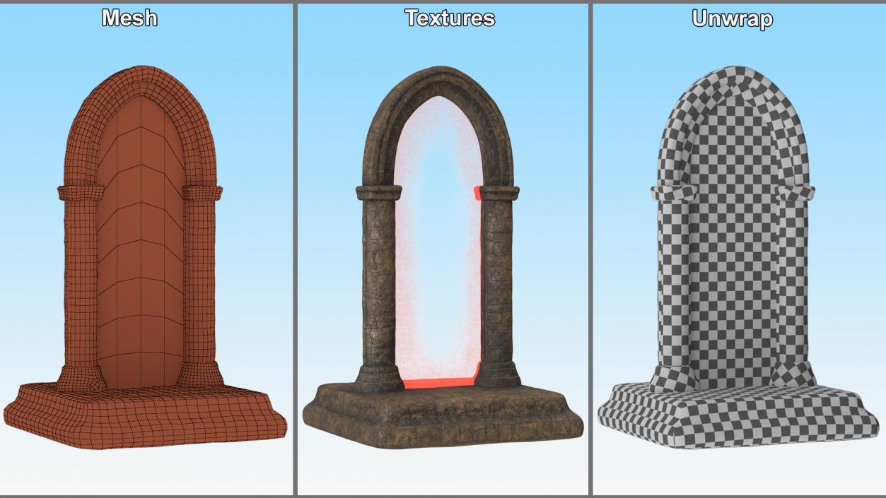 3D Fantasy Portal Gates Collection 2 model