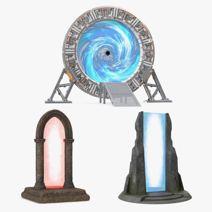 3D Fantasy Portal Gates Collection 2 model