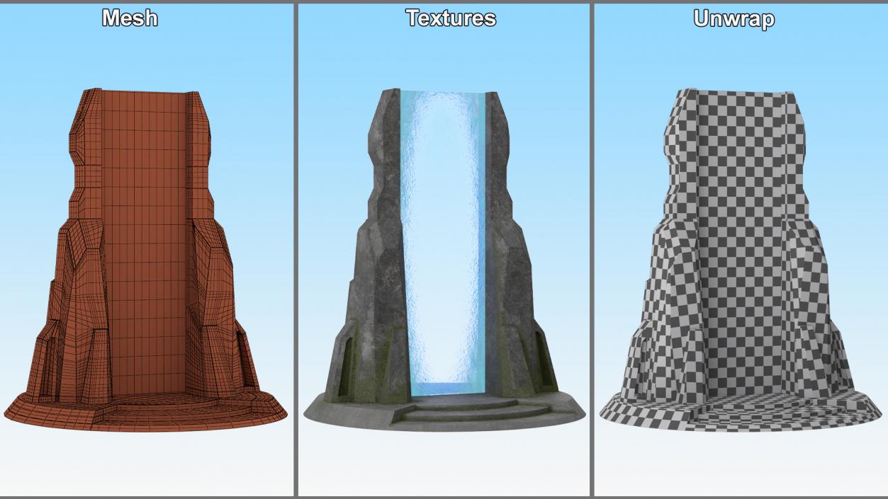 3D Fantasy Portal Gates Collection 2 model