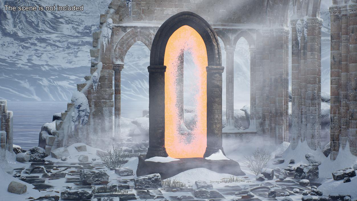 3D Fantasy Portal Gates Collection 2 model