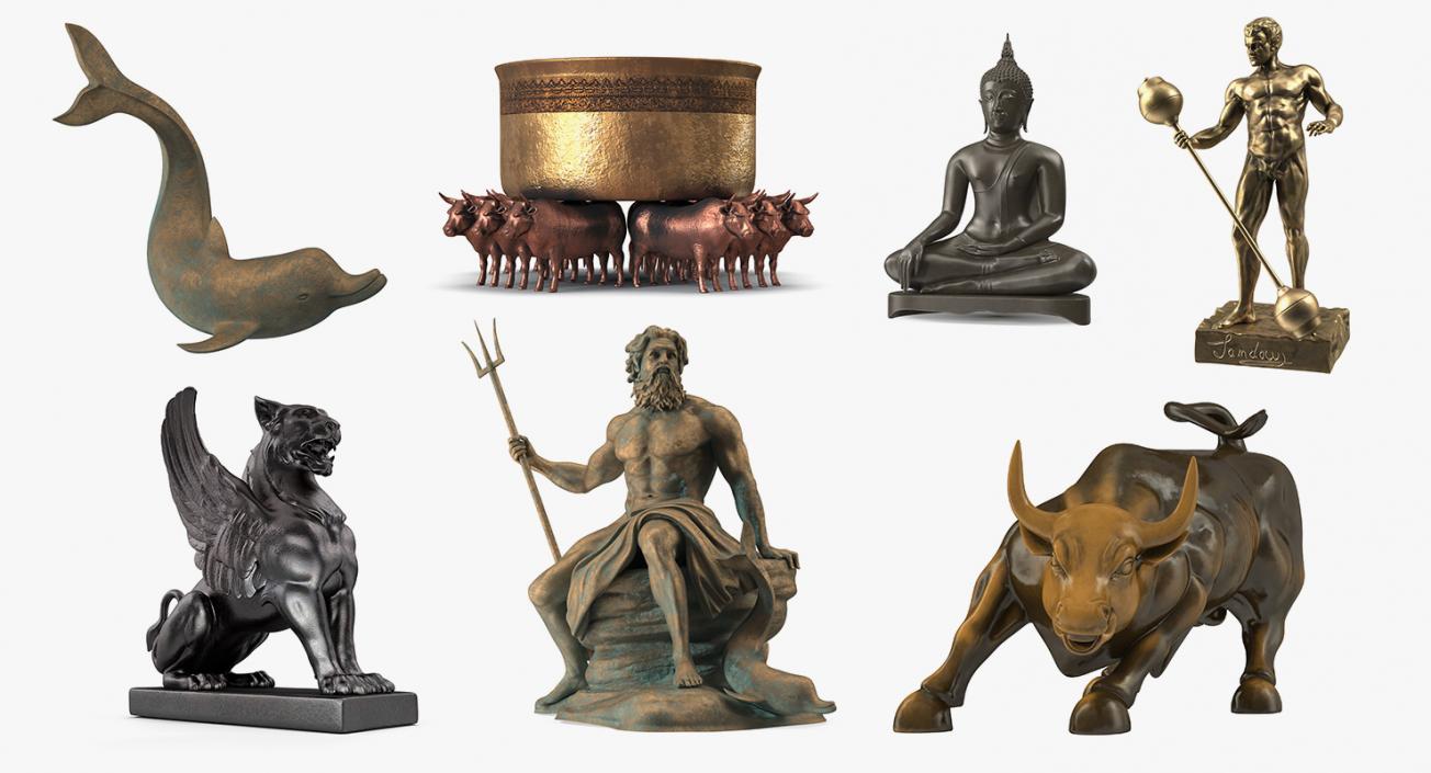 3D model Bronze Sculptures Collection 5