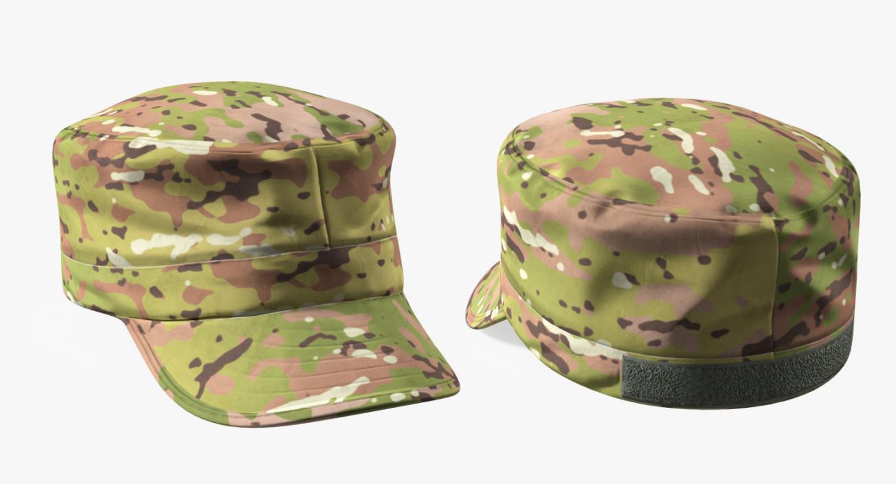 US Army Camouflage Hat 3D