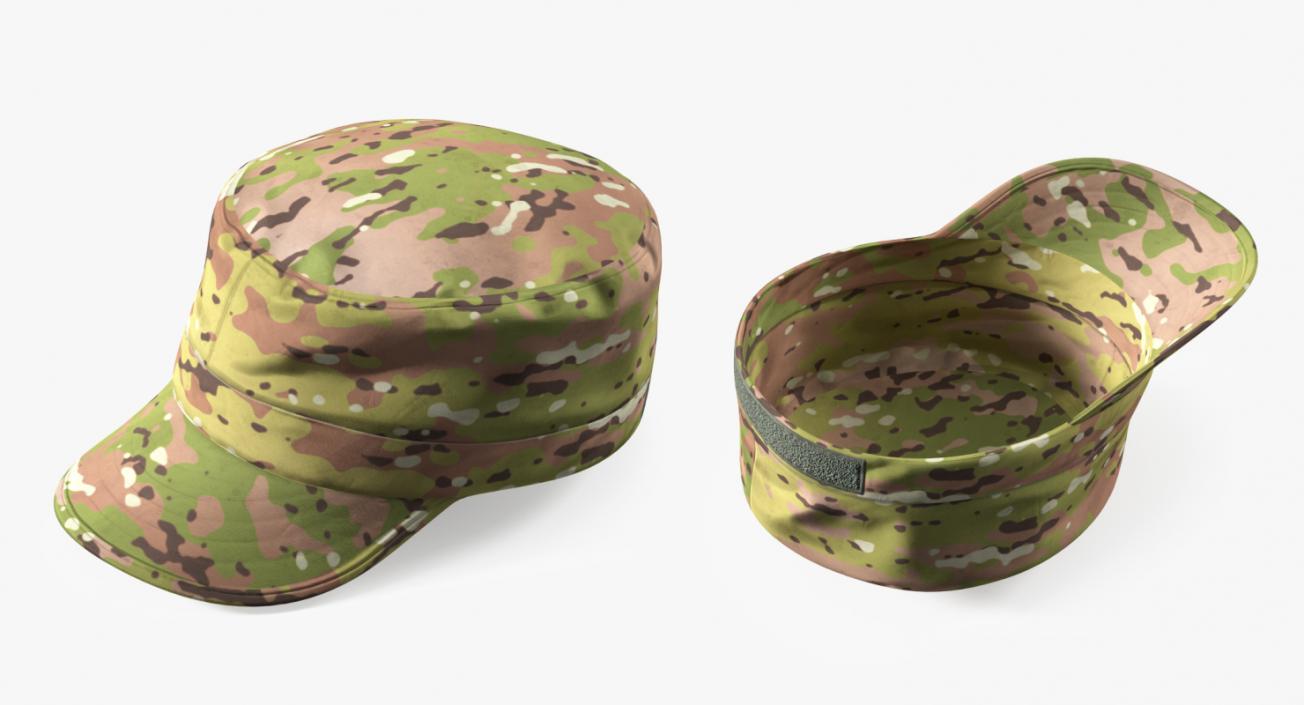 US Army Camouflage Hat 3D