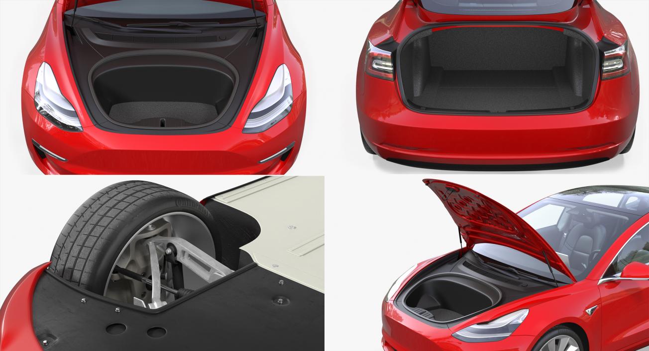 3D model Tesla Model 3 Rigged