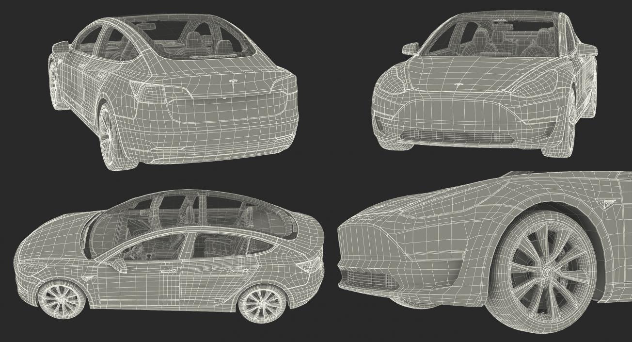 3D model Tesla Model 3 Rigged