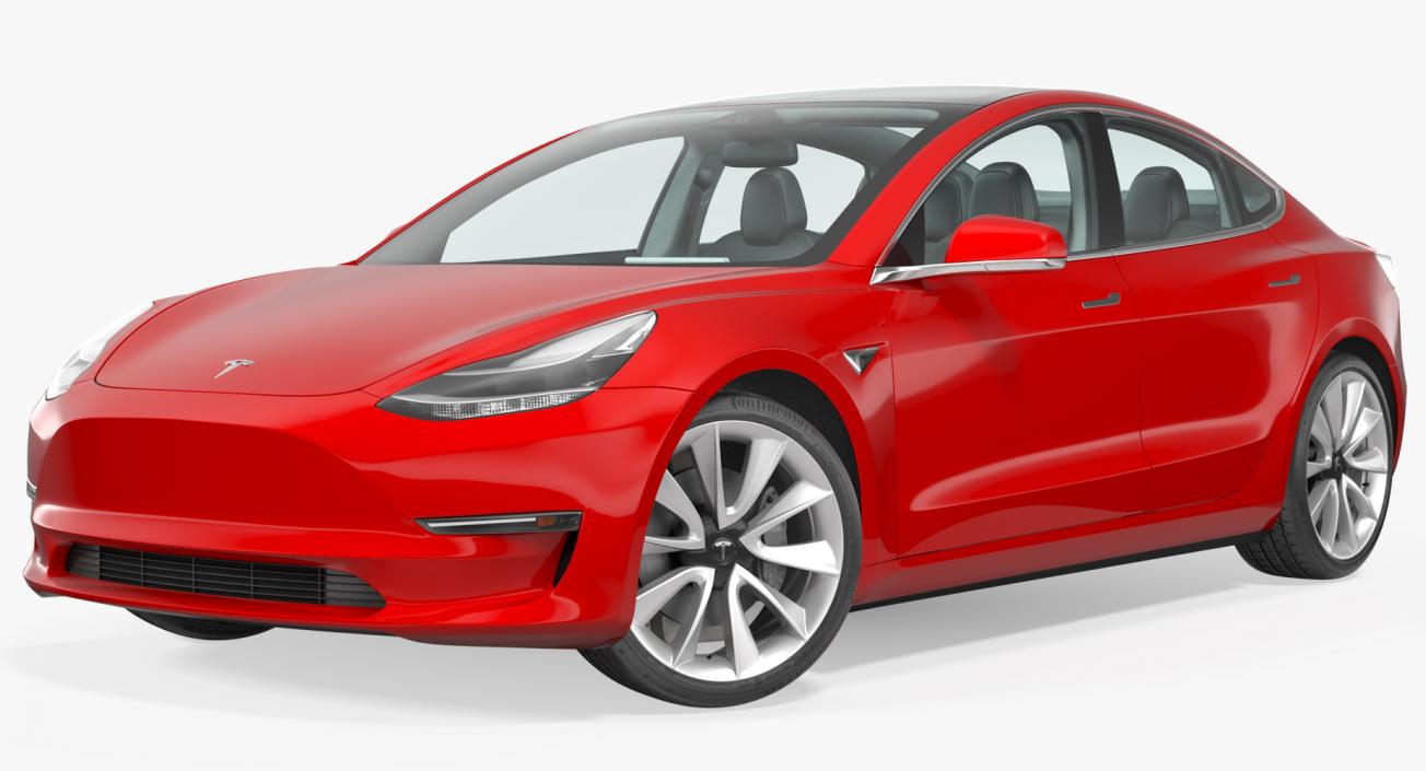 3D model Tesla Model 3 Rigged