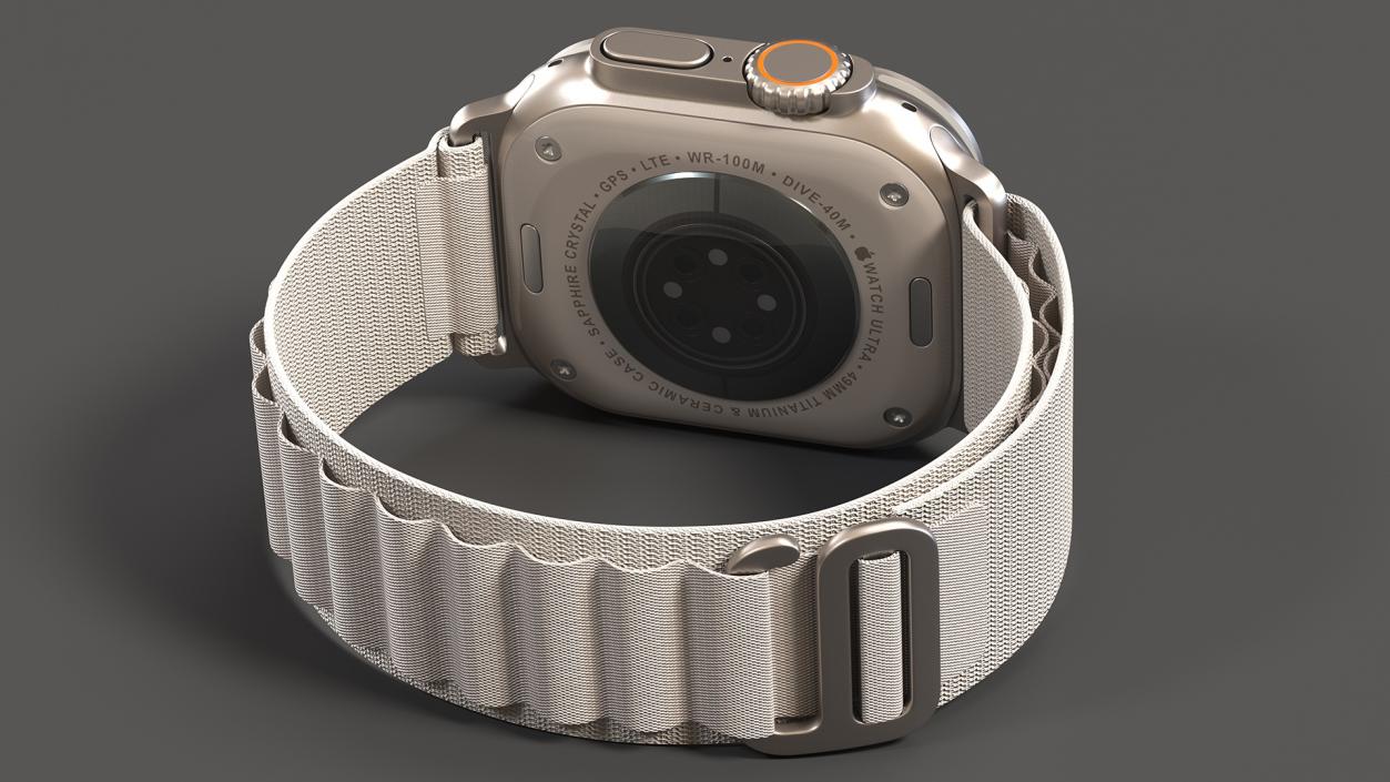 Apple Watch Ultra Alpine Loop Starlight 3D model