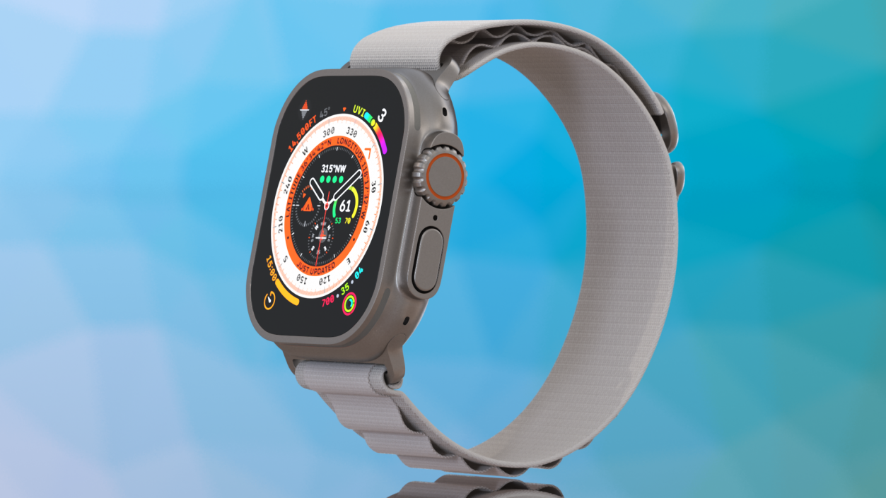 Apple Watch Ultra Alpine Loop Starlight 3D model