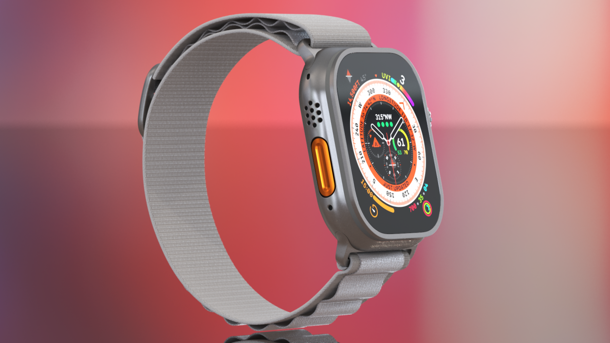 Apple Watch Ultra Alpine Loop Starlight 3D model