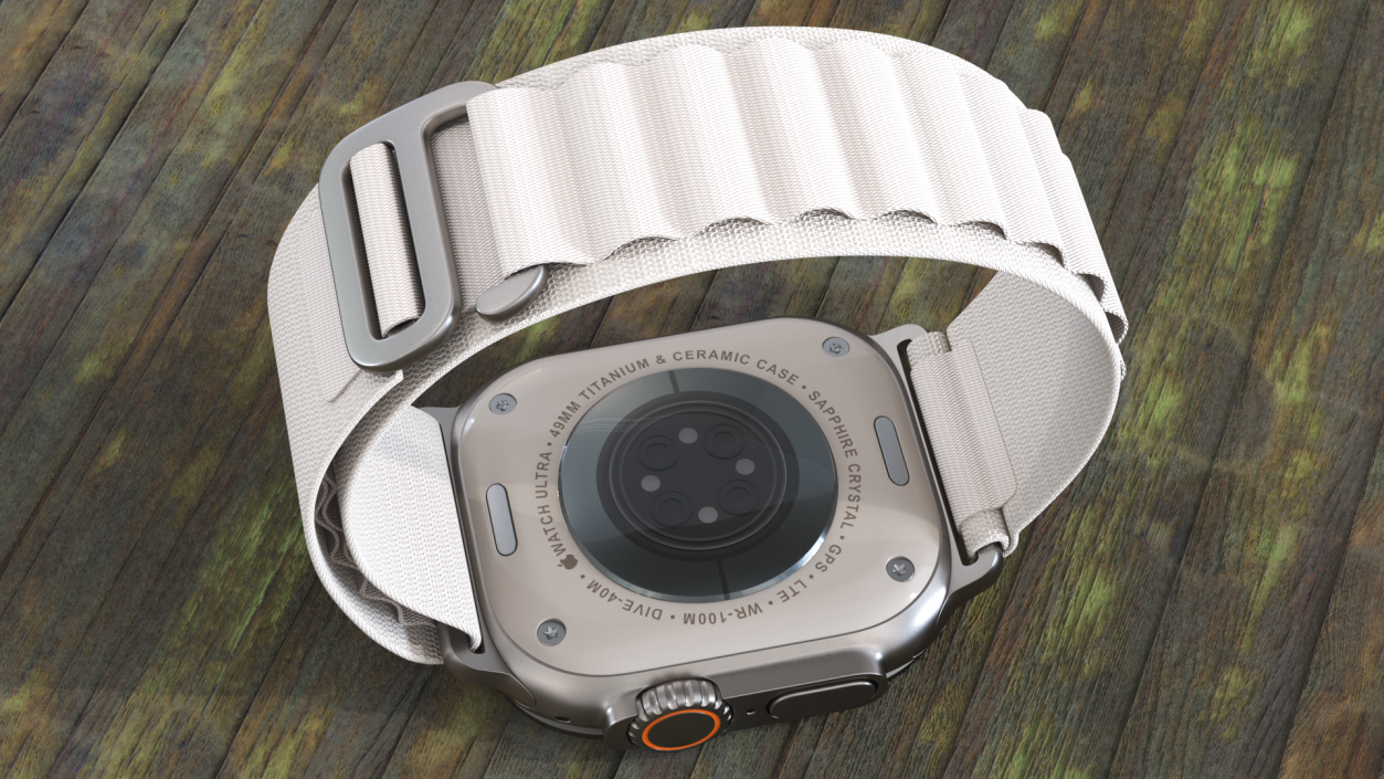 Apple Watch Ultra Alpine Loop Starlight 3D model