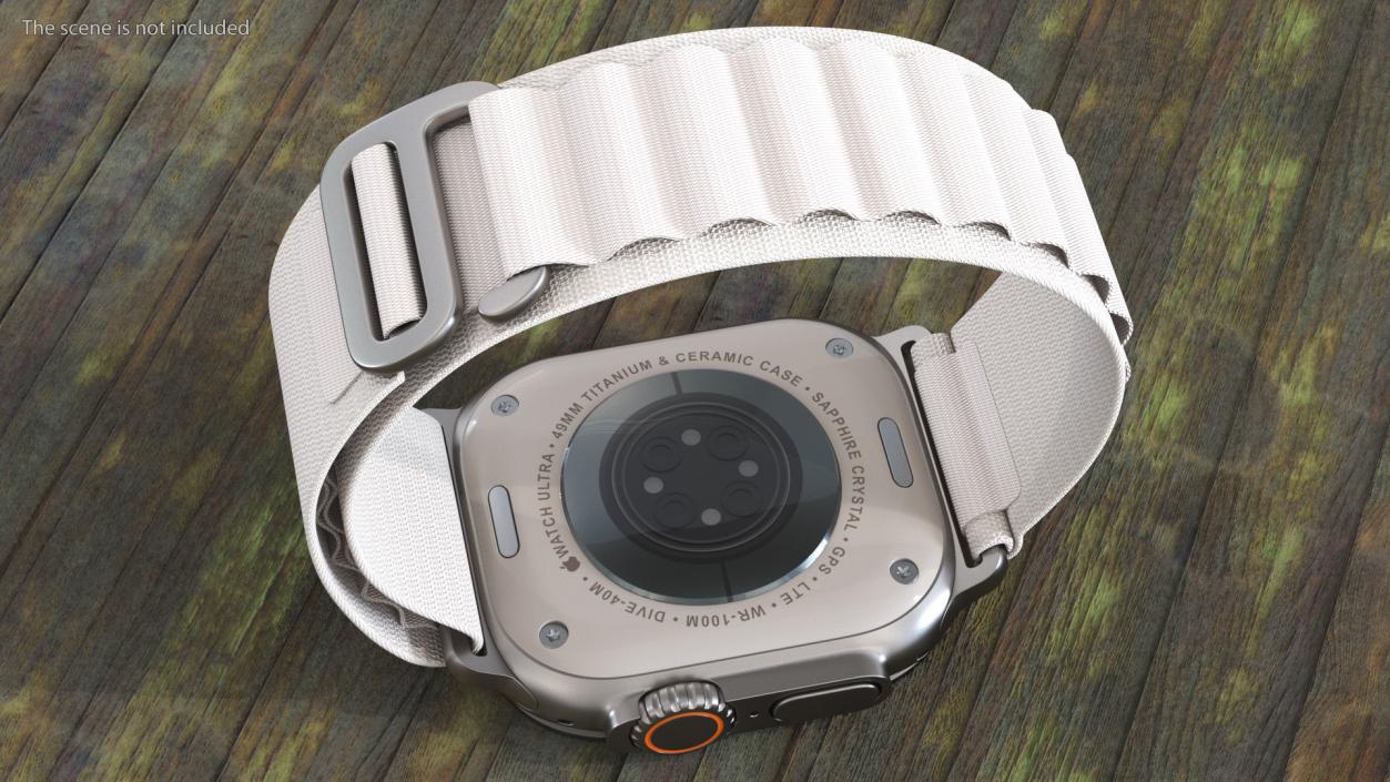 Apple Watch Ultra Alpine Loop Starlight 3D model