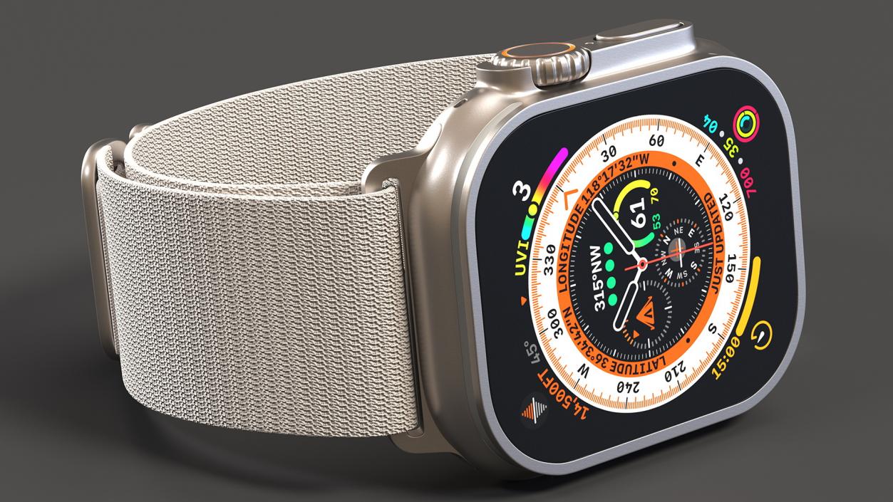 Apple Watch Ultra Alpine Loop Starlight 3D model