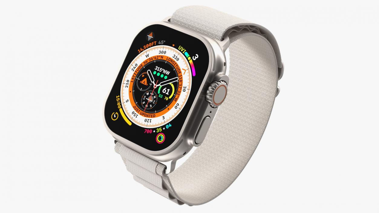 Apple Watch Ultra Alpine Loop Starlight 3D model