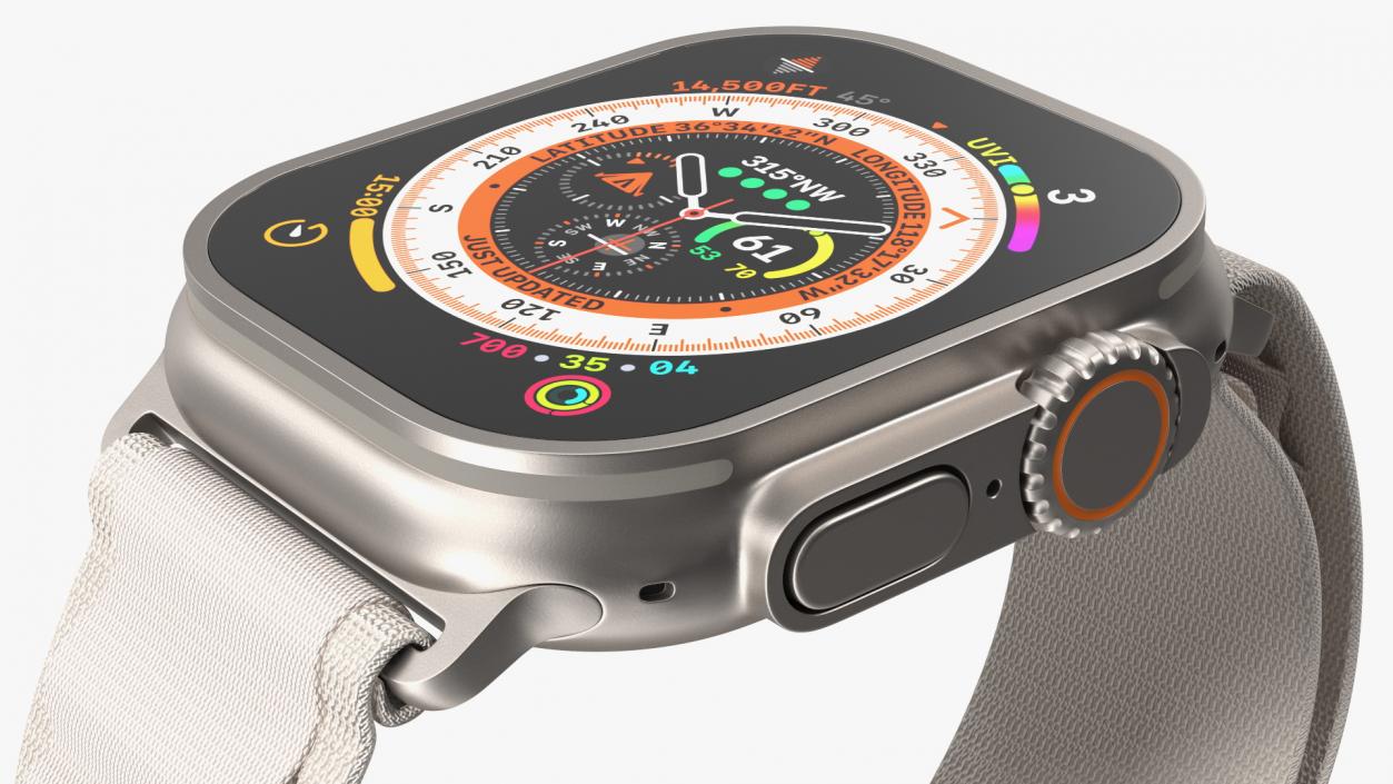 Apple Watch Ultra Alpine Loop Starlight 3D model