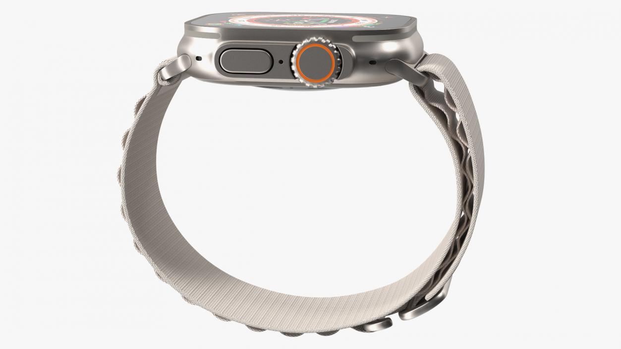 Apple Watch Ultra Alpine Loop Starlight 3D model