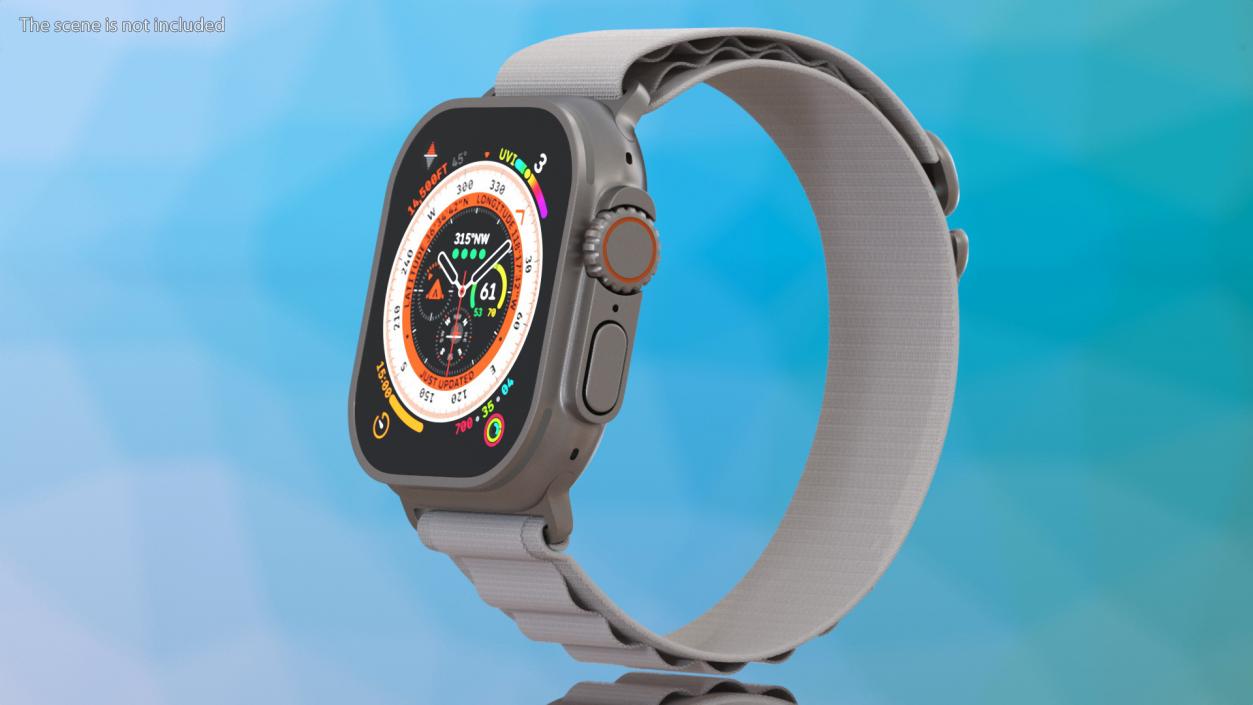 Apple Watch Ultra Alpine Loop Starlight 3D model