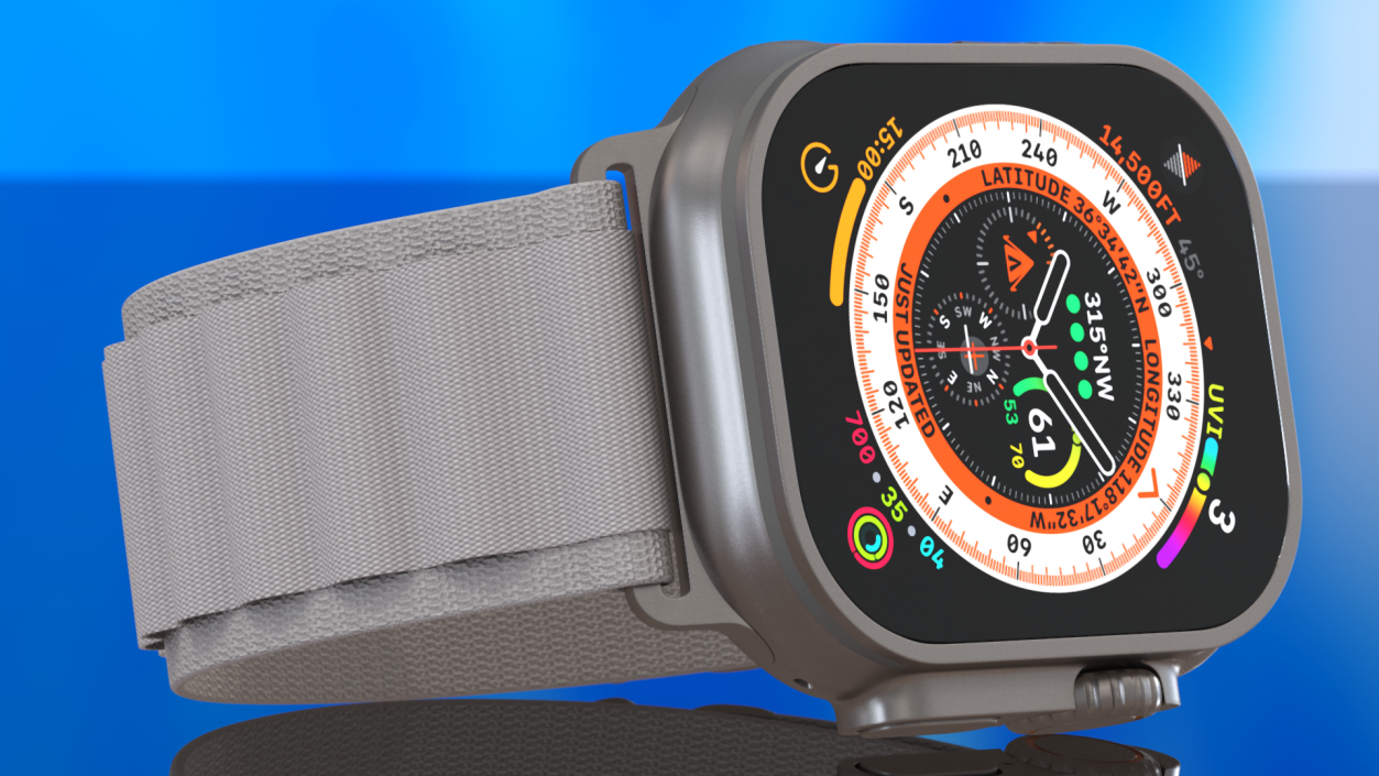 Apple Watch Ultra Alpine Loop Starlight 3D model