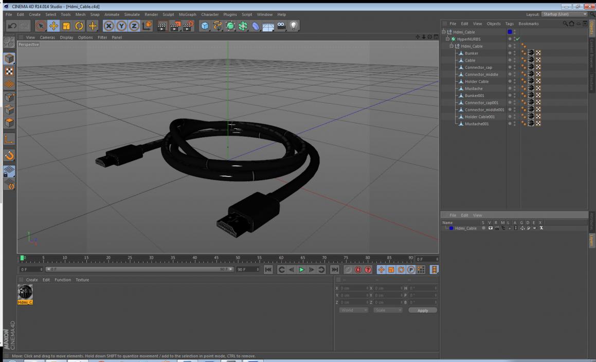 3D model Hdmi Cable