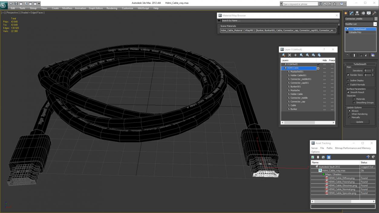 3D model Hdmi Cable