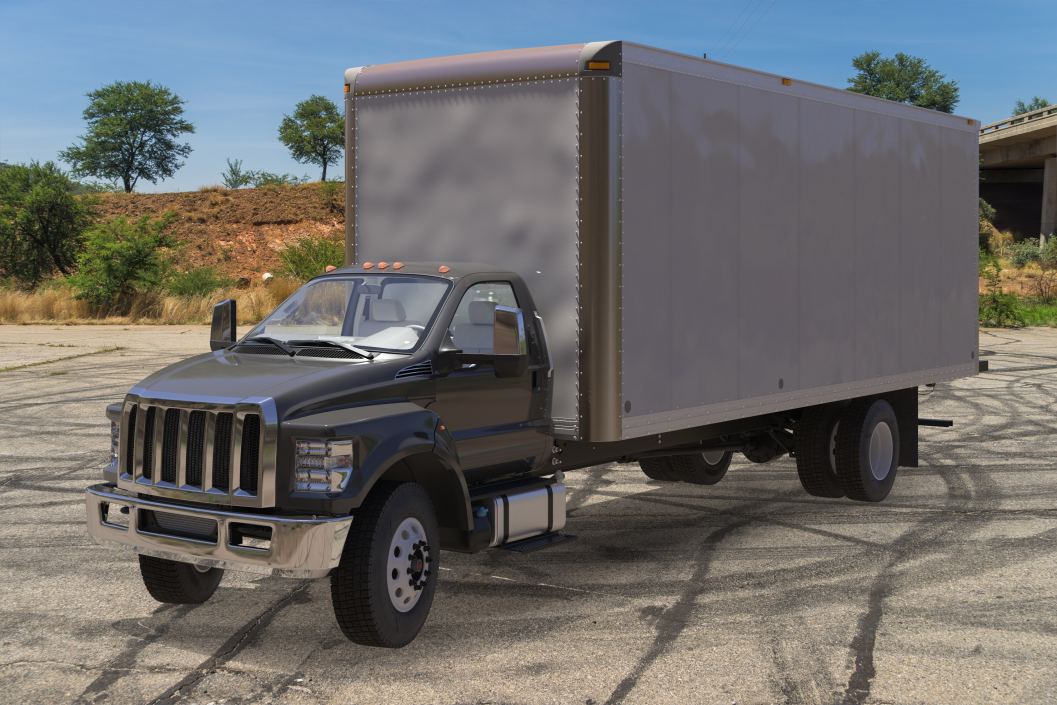 Straight Truck Generic Rigged 3D model