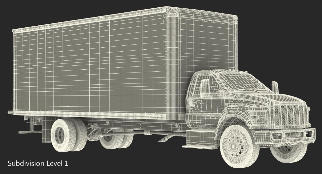 Straight Truck Generic Rigged 3D model