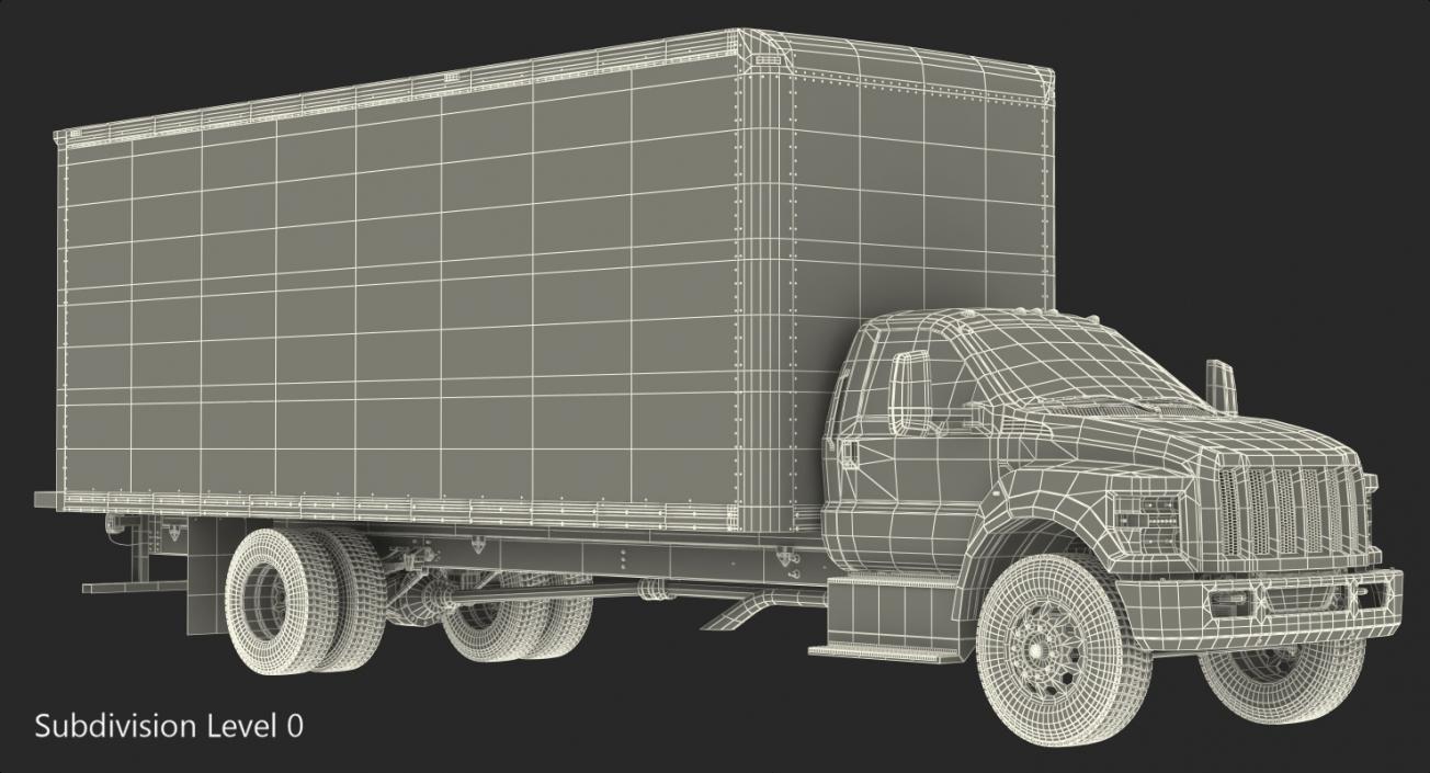 Straight Truck Generic Rigged 3D model