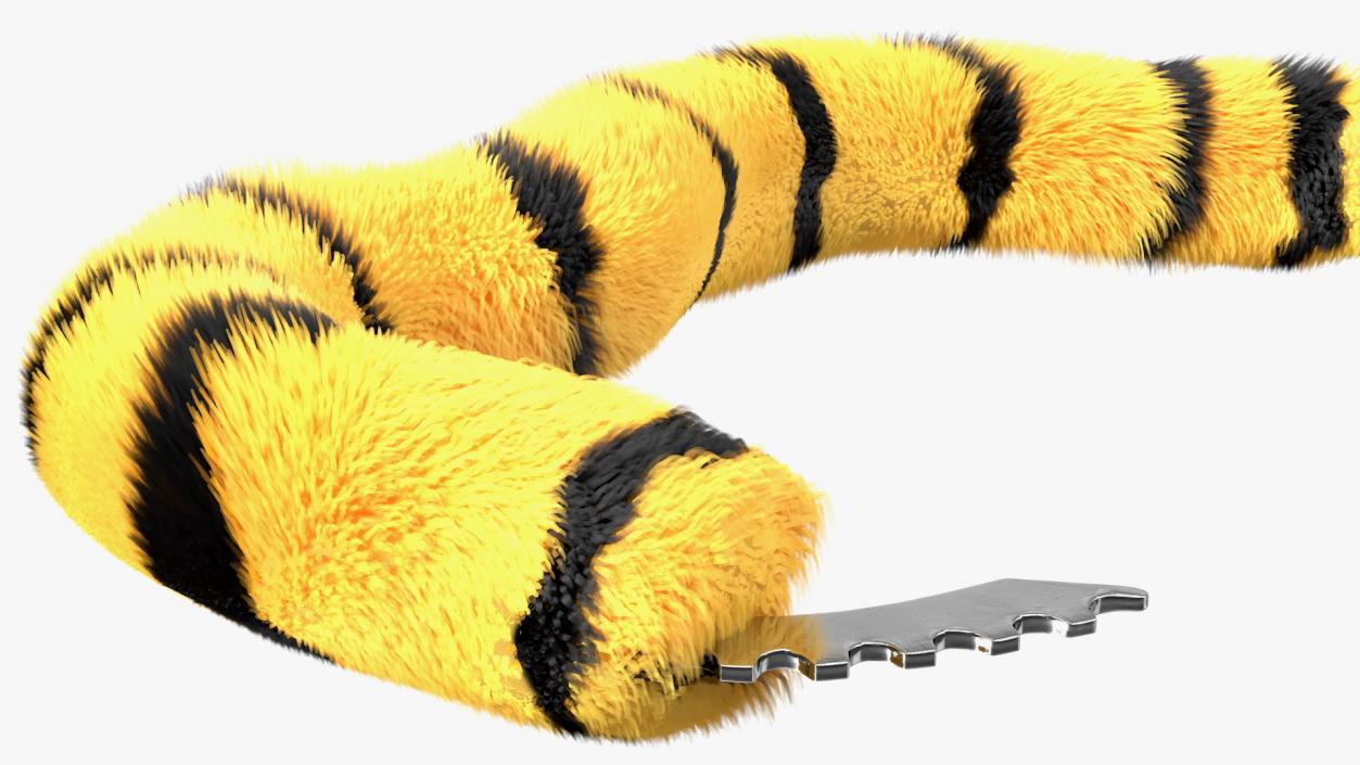 3D model Unfastened Tiger Handcuffs Fur