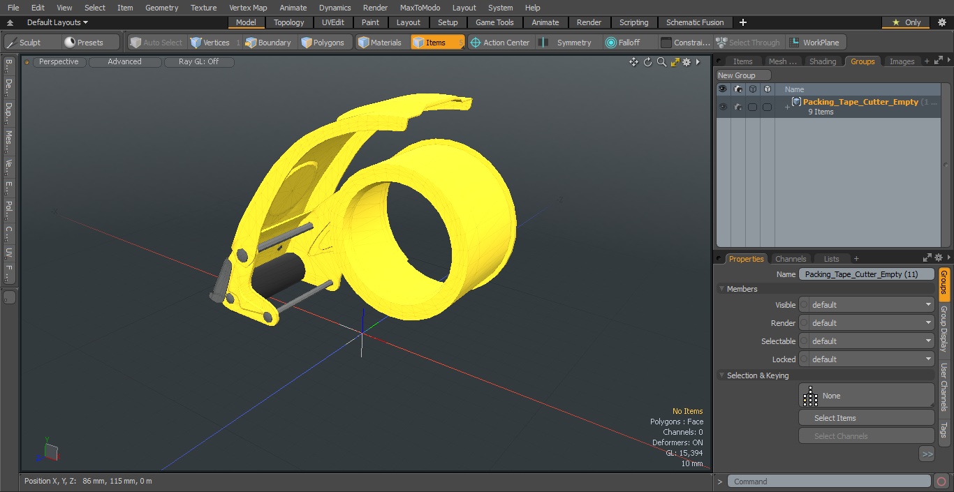 3D model Packing Tape Cutter Empty