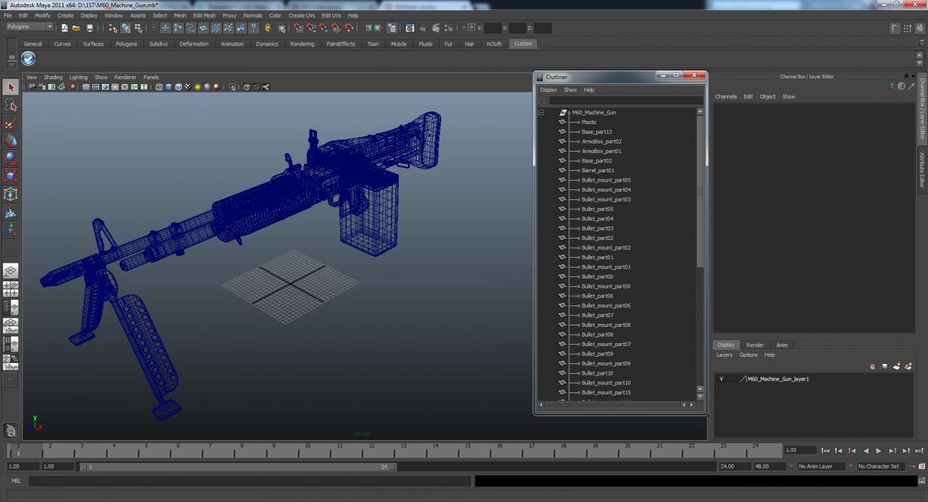 3D model M60 Machine Gun