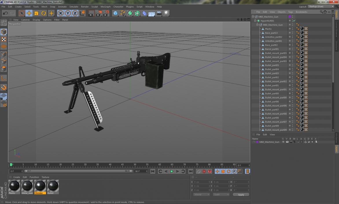 3D model M60 Machine Gun