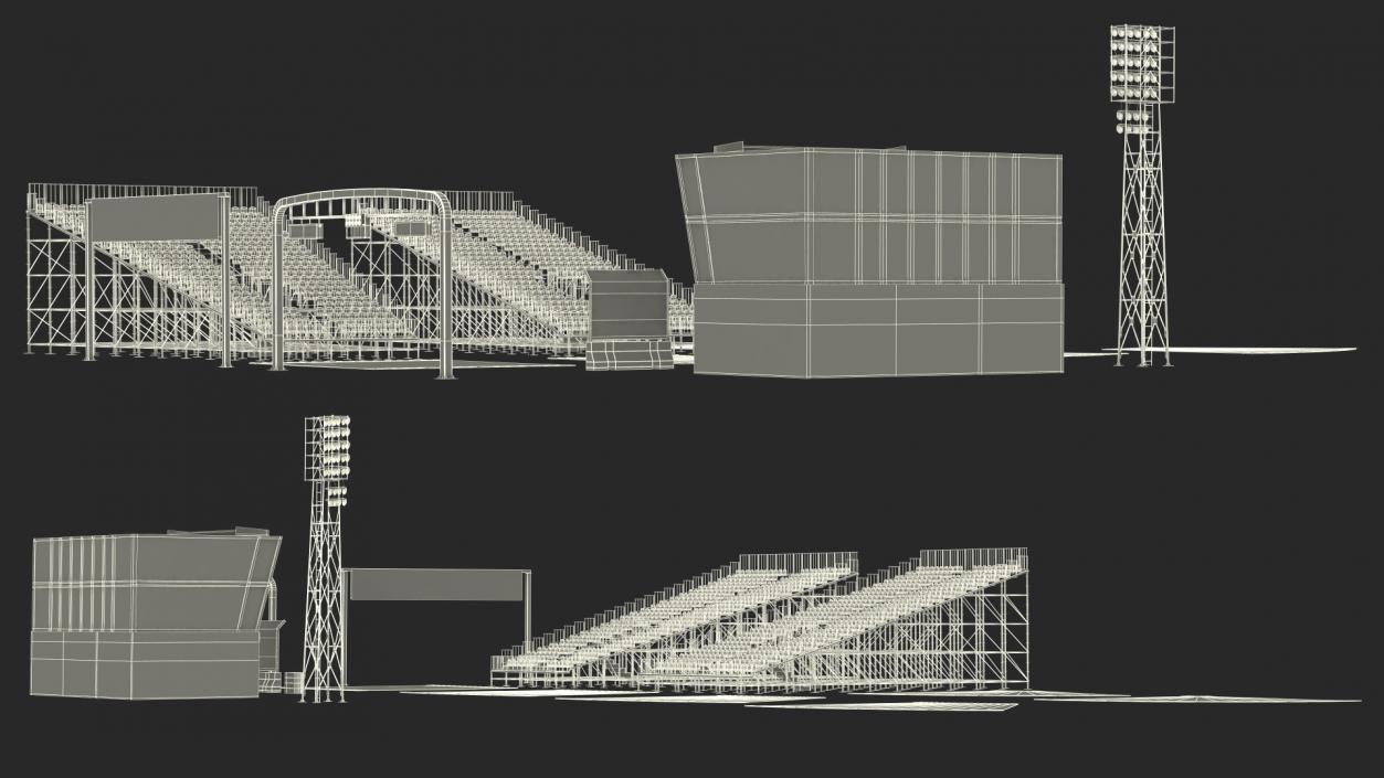 Race Track Formula 1 Set 3D model