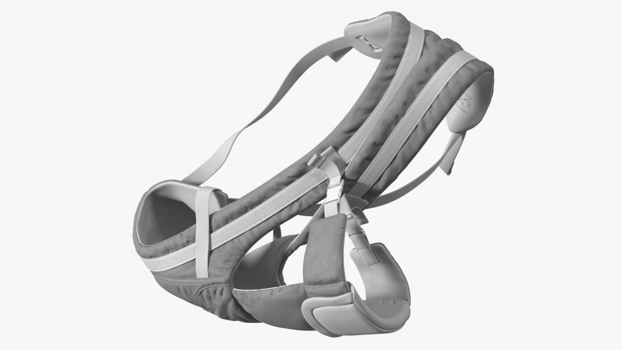 Hybrid Baby Carrier Grey Lying Position 3D model