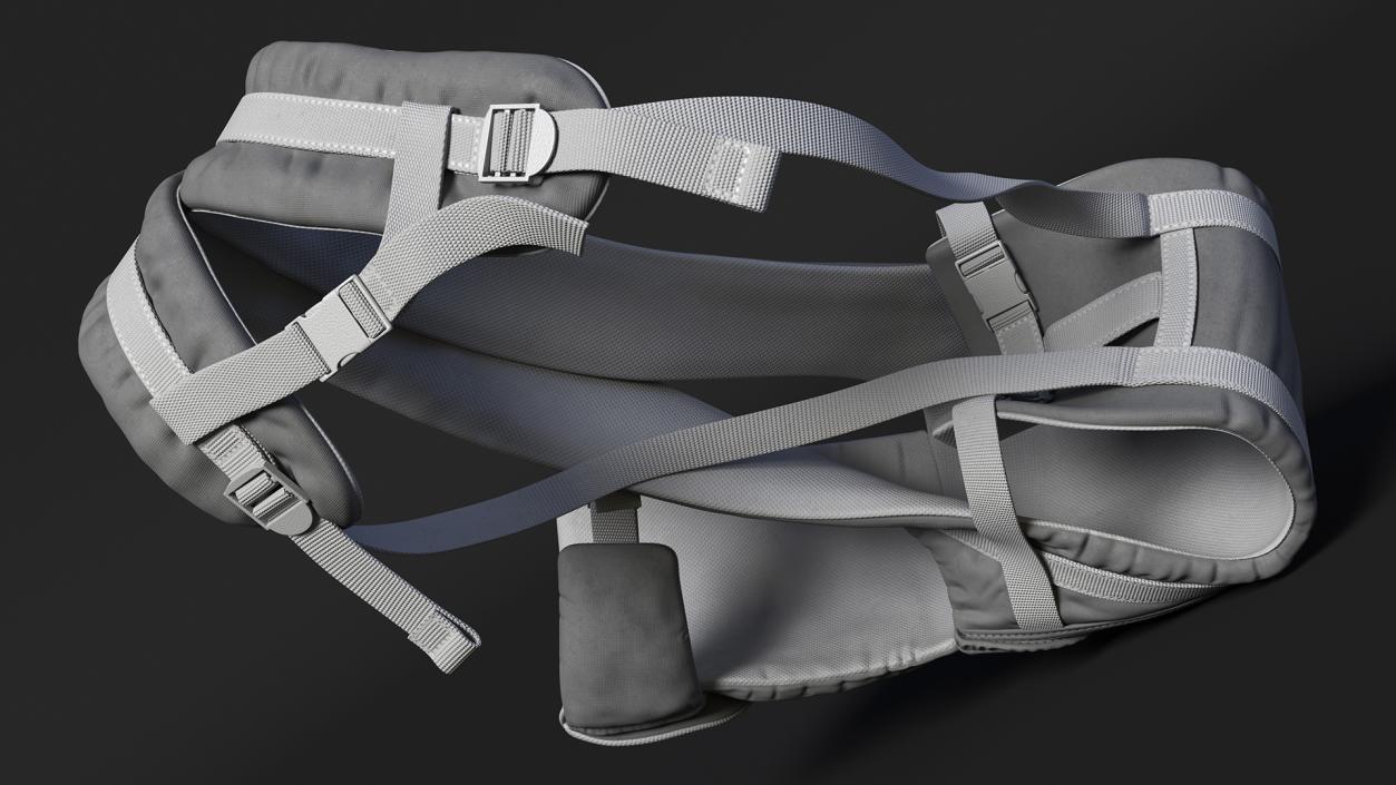 Hybrid Baby Carrier Grey Lying Position 3D model