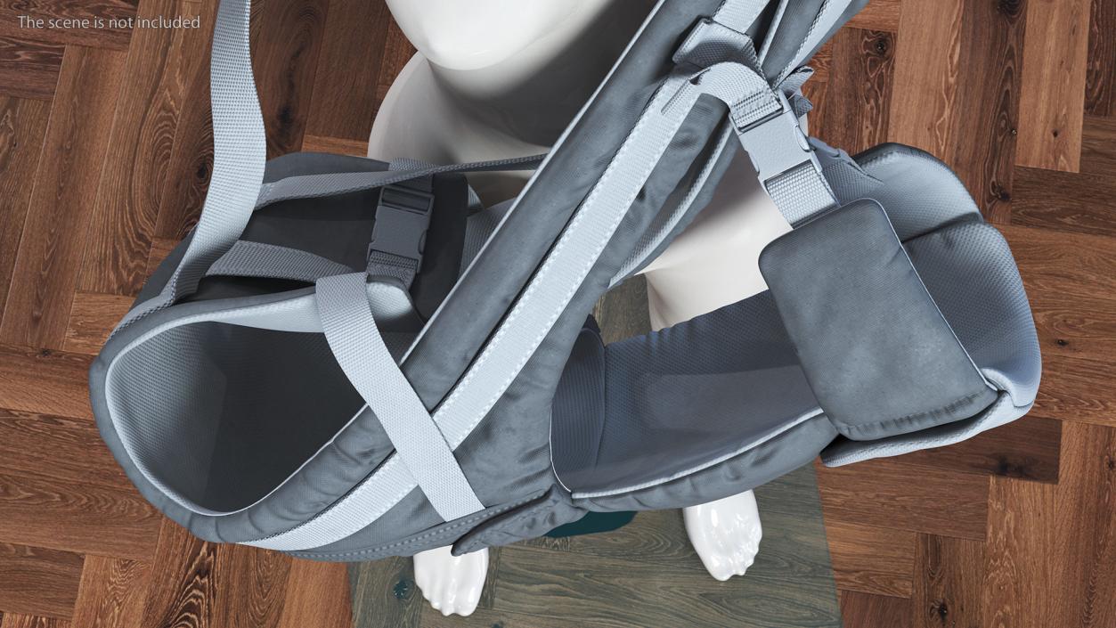 Hybrid Baby Carrier Grey Lying Position 3D model