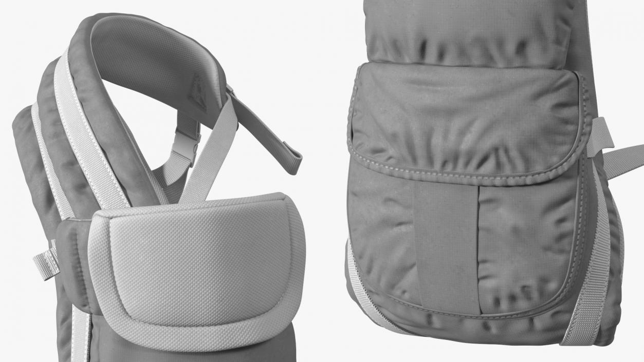 Hybrid Baby Carrier Grey Lying Position 3D model