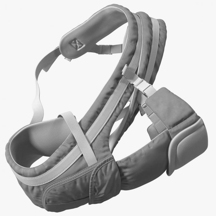 Hybrid Baby Carrier Grey Lying Position 3D model