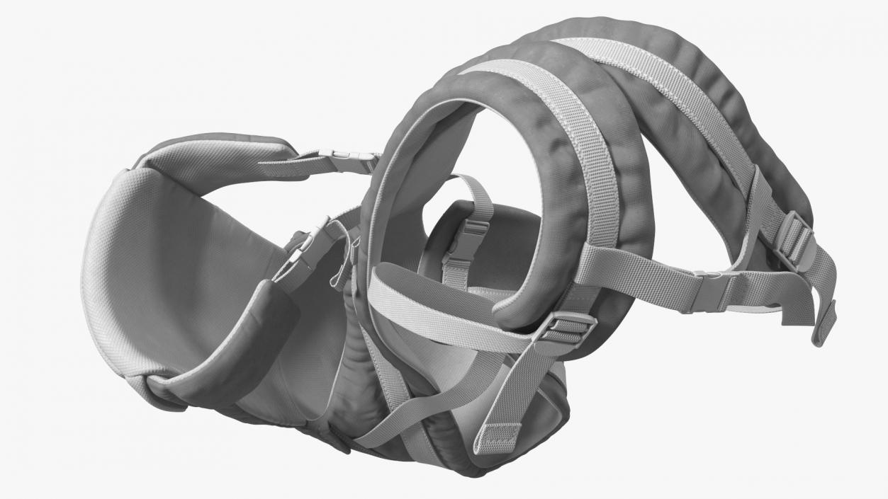 Hybrid Baby Carrier Grey Lying Position 3D model