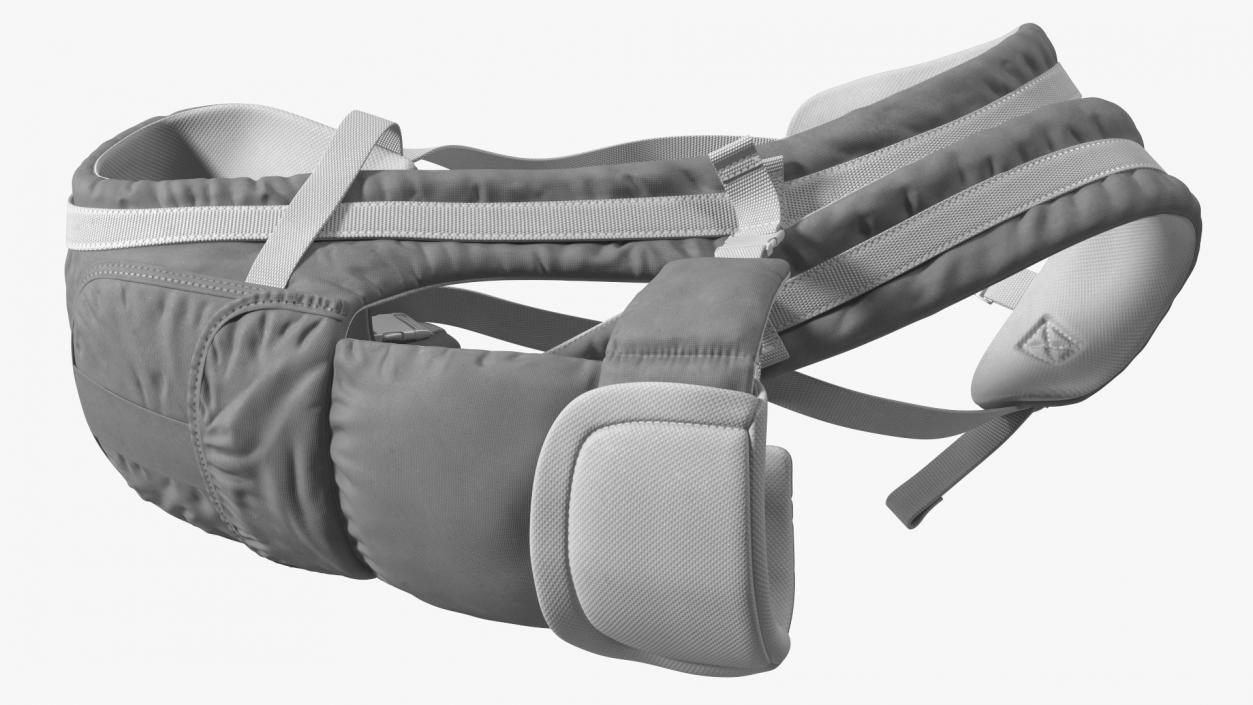 Hybrid Baby Carrier Grey Lying Position 3D model