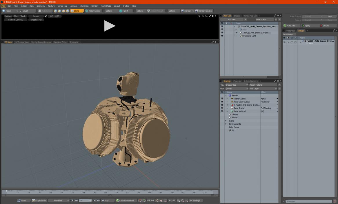 3D model X-MADIS Anti Drone System