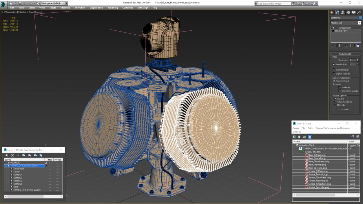 3D model X-MADIS Anti Drone System