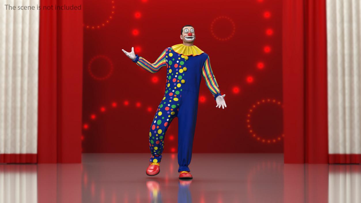 3D model Funny Clown Standing Pose