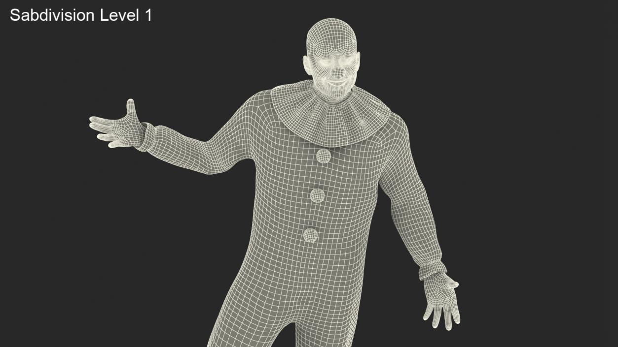 3D model Funny Clown Standing Pose