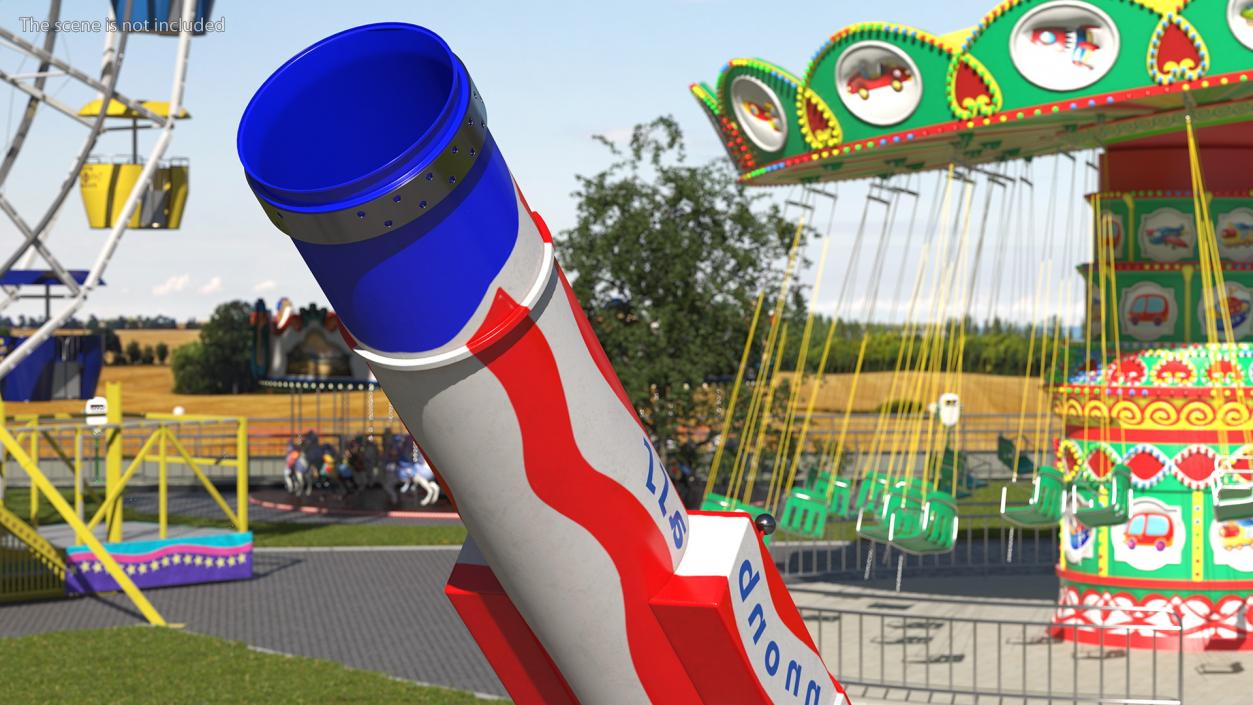 3D model Human Cannonball Red