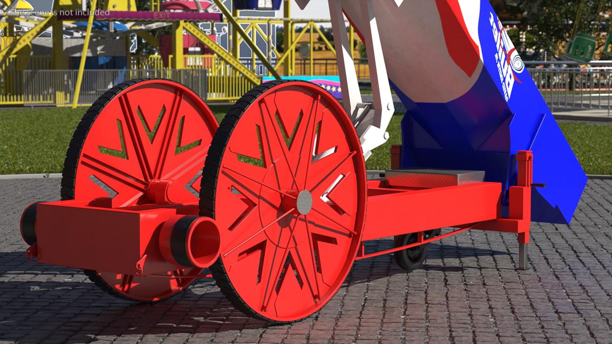 3D model Human Cannonball Red