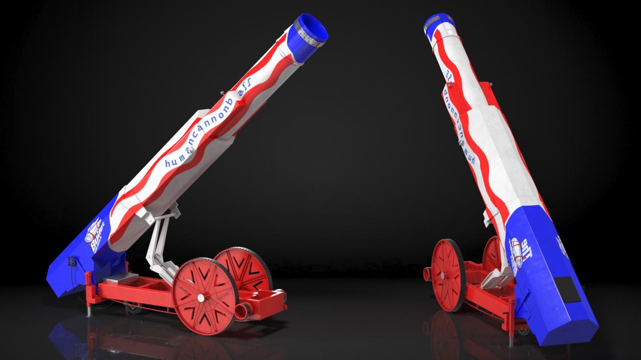 3D model Human Cannonball Red