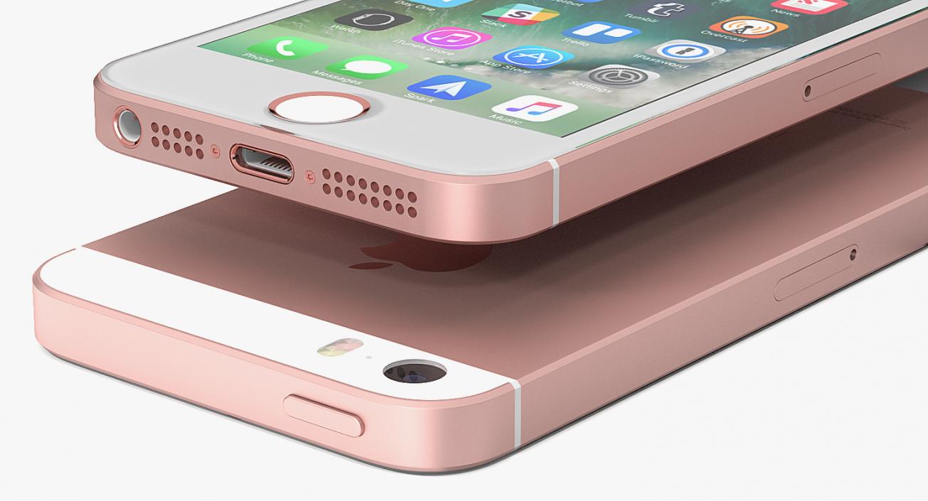 iPhone SE Rose Gold 3D model