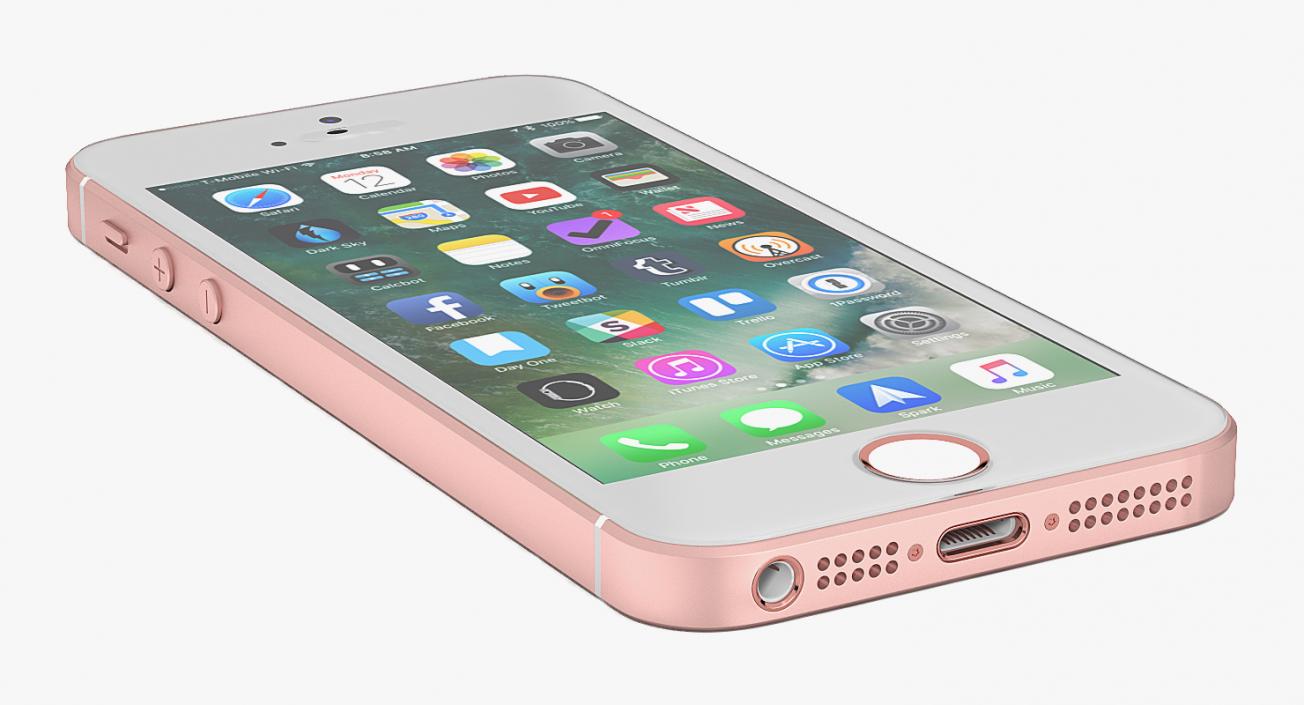 iPhone SE Rose Gold 3D model