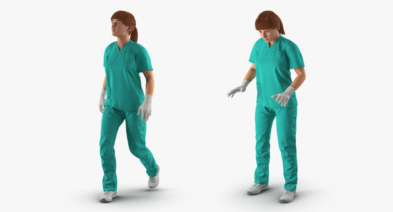 Female Rigged Doctors 3D Models Collection 2 3D model