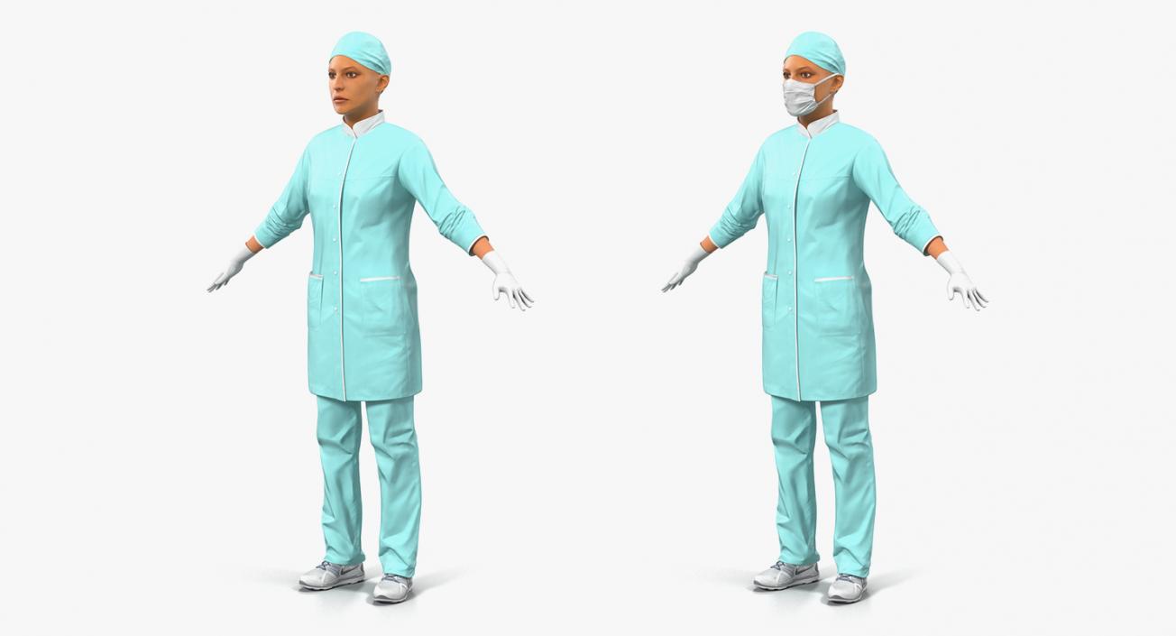 Female Rigged Doctors 3D Models Collection 2 3D model